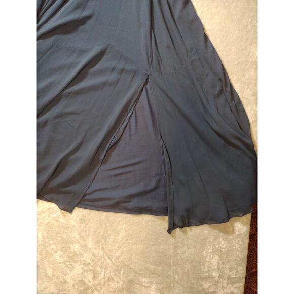 Lulus Size Small Crochet Halter Navy Blue Lace Maxi Dress Wedding Prom Formal - Picture 5 of 13